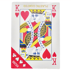 巨大撲克牌 KR288塑膠塗層, 圓角設計, 三層包覆, 超大字體, 4倍, 1個