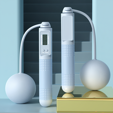 ANTIAN 智能計數跳繩 無線跳繩 藍色 健身器材, 18 x 12 x 5cm, 1組