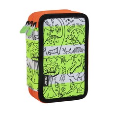 MILAN 隨行畫筆袋著走, 恐龍樂園 快樂貪食龍 3層式, 1個