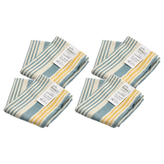 DULTON 100%印度綿 家事布 擦拭巾 70 x 50cm 藍/黃, 4條, 1個