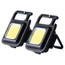 TRAVELON 3段LED 掛勾照明燈/D扣手電筒 黑色 2個 露營燈 頭燈