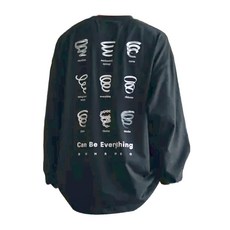 BOHRHOO 長袖大學Tee 九宮格龍捲風印花 100%純棉 寬鬆款