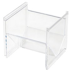 E.dot 可疊加斜口茶包收納盒, 透明, 尺寸11.6x10.4x10.7cm, PS材質