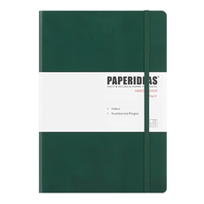 PAPERIDEAS 硬皮筆記本 B5 178x250mm 188頁, 聖誕綠, 1本