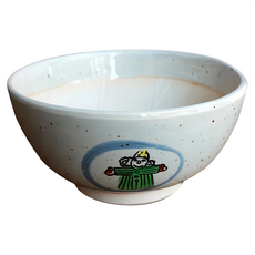 日本製 美濃燒 手繪淘氣磨缽, 1個