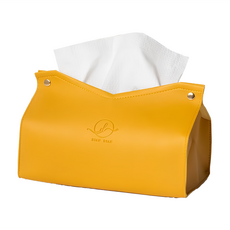 DIAN DIAN 北歐風質感皮革面紙盒 22 x 12.5 x 14cm, 芥末黃