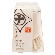 Marna 廚房清潔刷, 鬃毛/尼龍刷毛, 耐熱80°C, 適用於各類餐具清潔, 白色, 1個