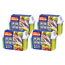 依必朗簡單任務冰箱專用消臭劑，雙重除臭功效，綠茶+檸檬, 150g, 4個