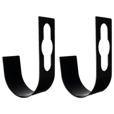 強力耐重通用型水管支架 園藝水管收納好幫手 戶外管線整理必備, 黑色, 2個