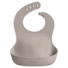 MODU'I BLUEMAMA 幼兒鉑金矽膠圍兜二代, 尺寸29.4x21.7cm, 耐熱-40°C~250°C, 適用年齡6個月以上, 摩卡, 1件, 1個