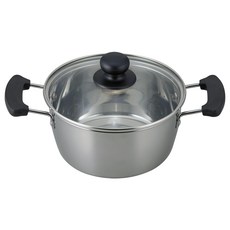 FREIZ 和平 SEED Recido 不鏽鋼雙耳湯鍋 18cm IH爐適用, 銀色, 1支