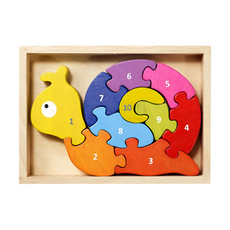 BeginAgain 木頭玩具 數字蝸牛 15.2 x 12.7cm 2歲以上用, I1202, 1個