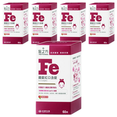 台塑生醫 MD Formula 醫之方 鐵錠紅口含膜衣錠, 鐵質吸收更佳, 品質有保障, 800mg, 60顆, 5盒