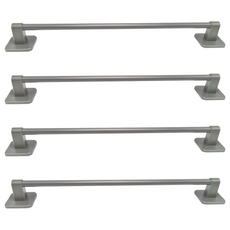拍平方 太空鋁 貼片掛桿 單桿 50公分 收納, 4個, 槍灰色