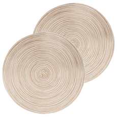 AHOYE 大張棉麻餐墊織隔熱墊/鍋墊/防燙墊/餐墊/桌墊2件組 30 x 30cm, 1組, 米色