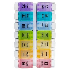 Fullicon 護立康 彩虹雙週彈跳保健盒, 14格大容量, 多種藥品保健食品適用, 1個