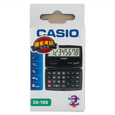 CASIO 卡西歐 計算機 國考機 SX-100, 折疊型 黑色, 1個