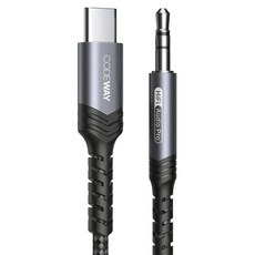 CODEWAY Type-C to AUX 高保真音質 音源線 3m, 黑色, 單一商品, 1條