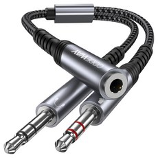 CODEWAY 耳機分接線 Y型 單母頭 高品質音訊傳輸, 單一商品, 灰色, 1條