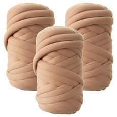 Tamsaa 巨大編織條 1公斤 拿鐵色, 3捲