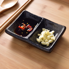 Homely Zakka 創意復古浮雕條紋陶瓷調味碟, 雙格/三格, 12.5x8.5x2.5cm/280g, 18x8.5x2.5cm/345g, 1個