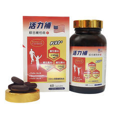 太市 活力補綜合維他命 1000mg以上，60顆/罐，男女通用，補充維生素A、B1、鈣、鐵、碘, 1罐