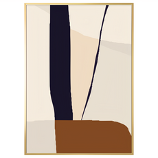 菠蘿選畫所 極簡主義I 掛畫 APGP3429G 40 x 30cm 簡約居家裝飾, 金色