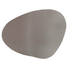 Homely Zakka 北歐簡約皮革防燙餐墊 三角橢圓形 105g, 淺灰色, 1個