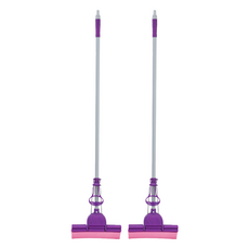 巧巧 一拖淨雙滾輪 直柄 膠棉拖把, 2支