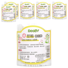 DOOBY 大眼蛙 抗菌塑軸棉棒 細, 遠紅外線加工處理, 260支, 6罐