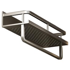 浴室置物架 有桿, 灰色, 1個