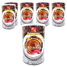 SUNWAY 鄉味 多穀粉 黑芝麻黑豆, 500g 無添加, 6罐, 16份