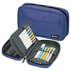 LIHIT LAB 鉛筆盒 靛藍 (a7551-11n),1入, 多功能收納, 學生文具首選