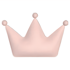 vanibaby 可裁切3D立體防撞壁貼 造型款 附專屬貼紙 防刮耐磨 高密度記憶棉, 白底粉王冠, 1片