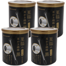 SANYO 山洋 至福黑色360度清潔雙頭棉花棒, 100支, 4盒