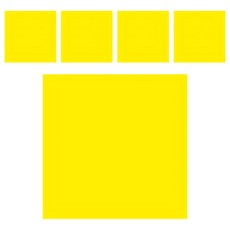 木百貨 不透明壓克力板 450 x 300 x 3mm 黃色 DIY手工藝材料, 5個