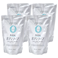 KUMANO 熊野油脂 無添加沐浴露補充包 Zero 4包, 450ml, 1組