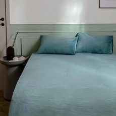 Belle Vie 輕奢優雅輕柔抗靜電保暖水晶絨床包枕套3件組