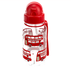 Rex LONDON 兒童Tritan吸管水瓶, 倫敦巴士, 500ml, 1個