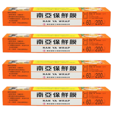 南亞 PVC 家庭用保鮮膜, 30cm x 60m(200尺), 4盒