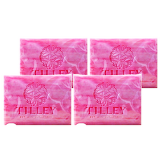 TILLEY 皇家特莉 經典香皂 粉紅荔枝 100g, 澳洲經典, 百年國民皂, 添加乳木果油, 4個