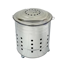 快速燃燒金爐 #430不鏽鋼材質 含蓋, 直徑35cm 高40cm, 1個