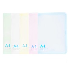 ECO Chungwoon A4彩色拉鍊文件包, 混合5入, 顏色隨機, 1組