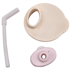 miniware 愛喝水配件組-棉花糖，100%食品級矽膠吸管+杯蓋+上蓋+密封圈, 1組