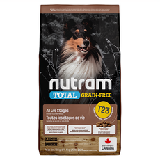nutram 全齡犬 T23 無穀潔牙犬糧, 火雞 + 雞肉, 11.4kg, 1袋