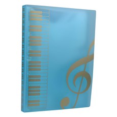 透明內頁袋 80頁160面 樂譜文件夾 A4 藍色, 1個