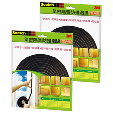 3M Scotch 小型室外隔音防撞棉, 適用於門窗, 防蚊蟲, 防風, 2個