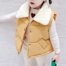 愛北鼻 兒童秋冬翻領背心 柔軟舒適 時尚