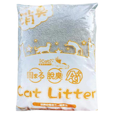 iCat 寵喵樂 嚴選細球砂, 添加專利天然無毒植物萃取, 全台獨家低粉塵礦砂, 12LB, 1包, 無香味