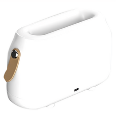 ANTIAN 仿真火焰精油香薰水氧加濕器, 細膩水霧 180ML, 防乾燒, 可添加香薰精油, 白色